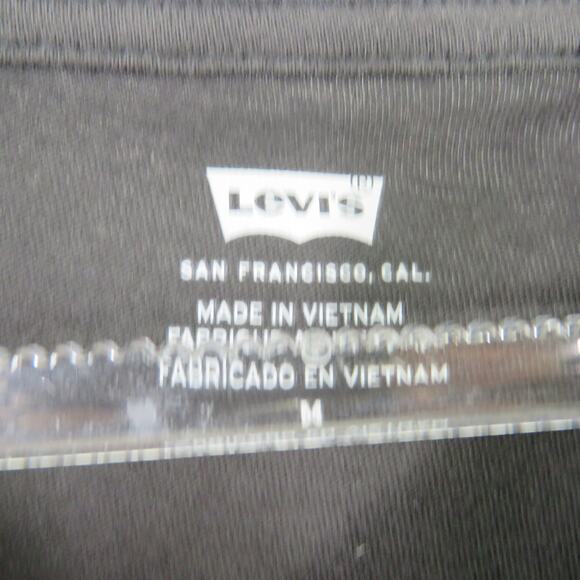 Levi's Women's Black Floral Logo Graphic Tee Graphic Crewneck T-Shirt Medium - Picture 4 of 5